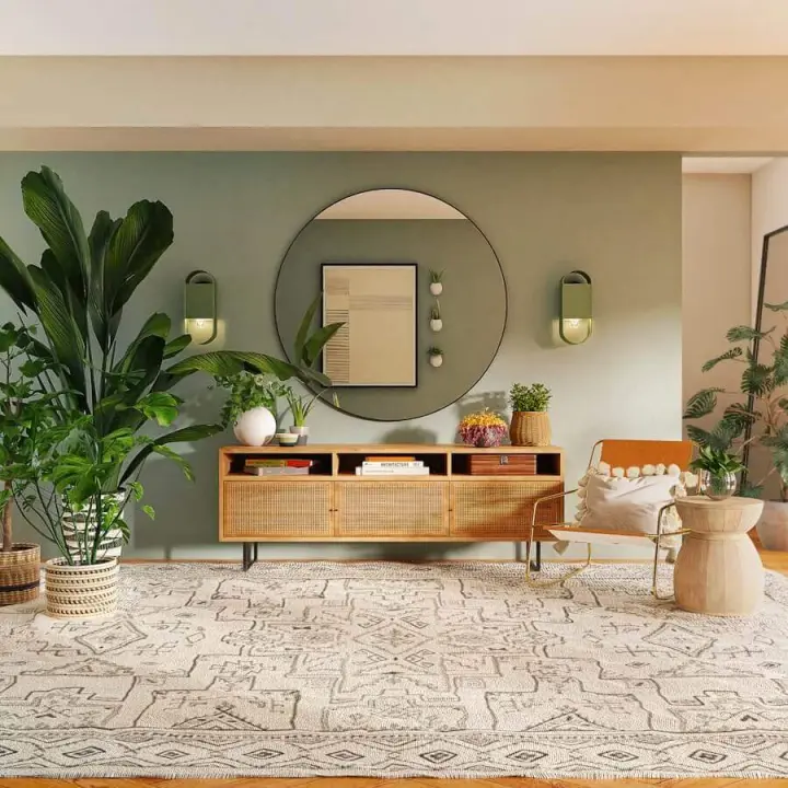 AI redesigned modern living room — Scandinavian style