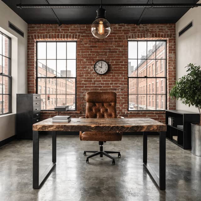 Industrial AI bathroom design style